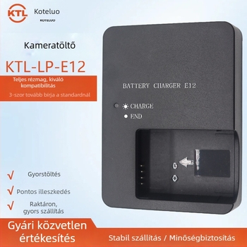 DSLR digitális fényképezőgép töltőállvány hordozható LP-E12 LC-E12 kompatibilis