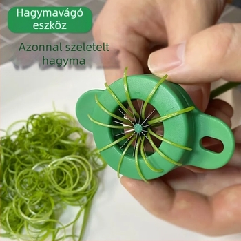 Rozsdamentes acél zöldhagymás reszelő - multifunkcionális konyhai szeletelő