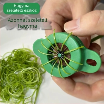 Rozsdamentes acél zöldhagymás reszelő — multifunkcionális konyhai vágóeszköz