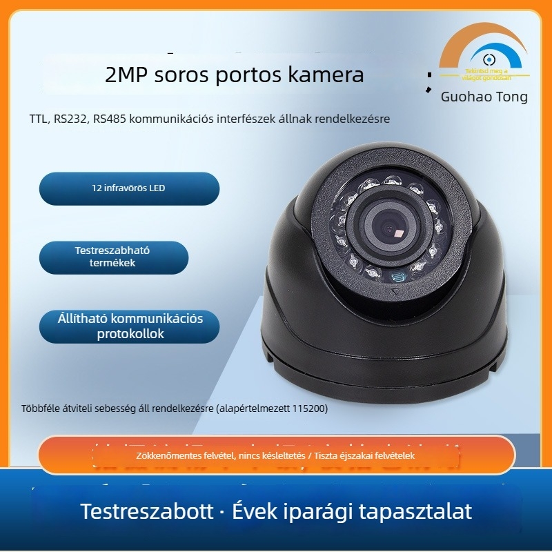 2MP infravörös éjjellátó autókamera RS485 RS232 TTL soros interfész