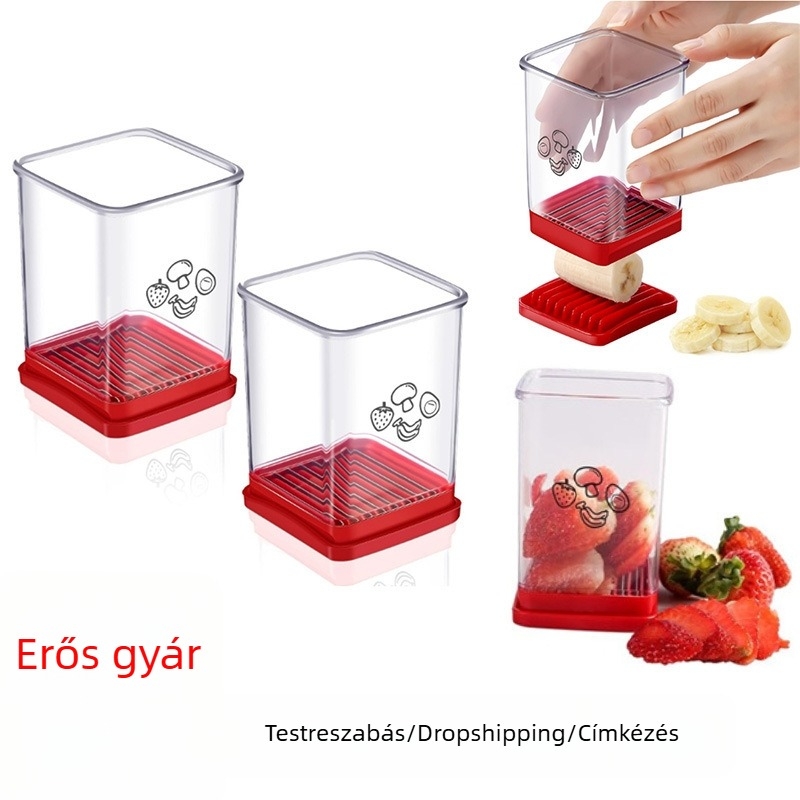 Többfunkciós konyhai szeletelő gyümölcsökhöz és zöldségekhez tolólemezzel
