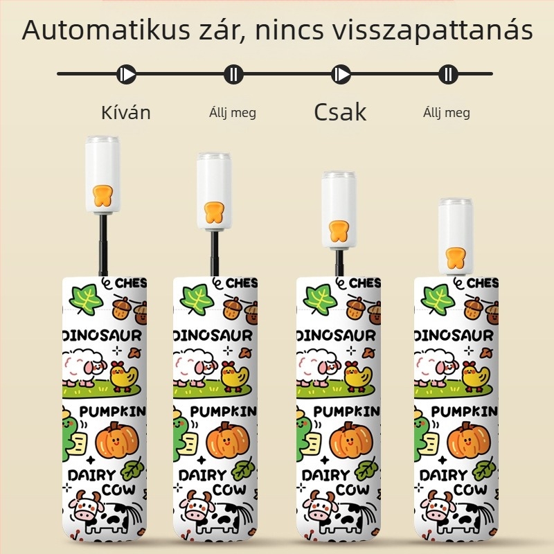 Gyerekeknek készült esernyő fiúk és lányok számára, iskolába illő, teljesen automata, egy érintéses nyitás-zárás, reflexcsík, összecsukható