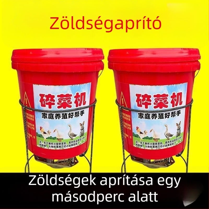Elektromos, multifunkciós zöldségaprító, vödör-típusú kivitel, nagy teljesítményű háztartási használatra.