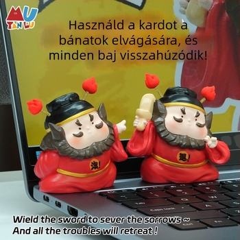 Zhong Kui asztali és autókonzolos dekoráció stresszoldásra
