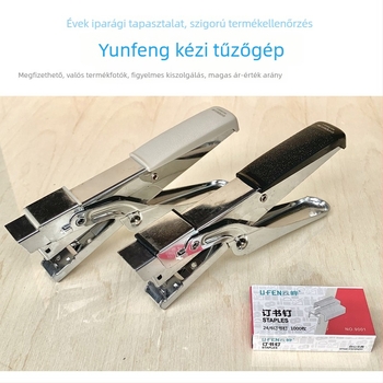 Yunfeng 9943-1 Kézi tűzőgép, közepes méretű, 30 oldal kapacitás, tű 24/6