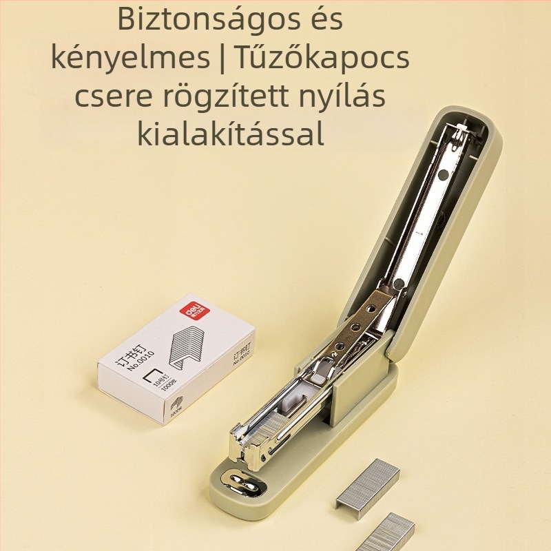 Deli No. 10 tűzőgép készlet – mini tűzőgép diákoknak, irodai kellékek