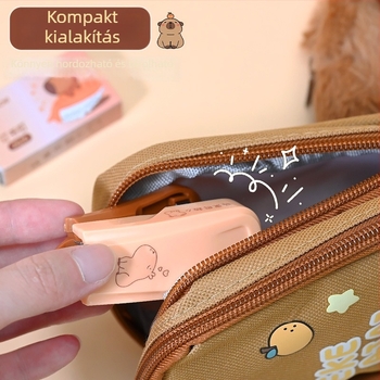 Kapibala tűzőgép készlet – mini irodai kellékek, többfunkciós