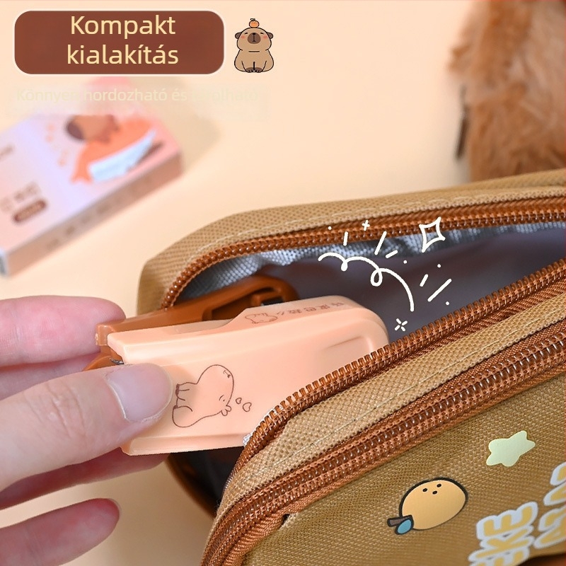 Kapibala tűzőgép készlet – mini irodai kellékek, többfunkciós