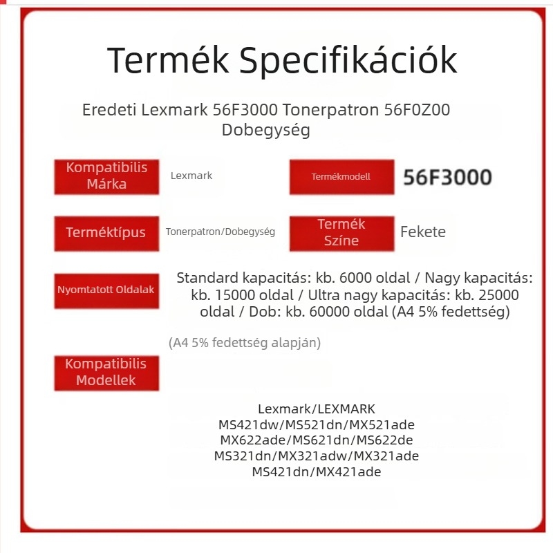 Lexmark 56F3000 tonerkazetta MS321/MS421/MS521/MS621/MS622/MX321/MX421/MX521