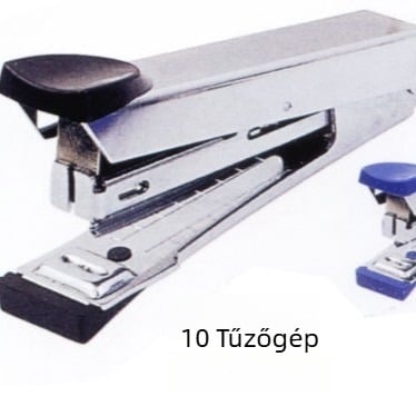 D-10 ergonomikus kompakt tűzőgép, 8-10 oldal, No. 10 kapcsok