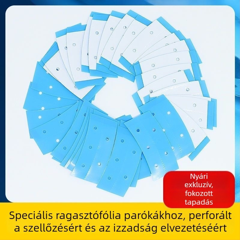 Kék perforált láthatatlan kétoldalas ragasztószalag, lélegző, vízálló és izzadásálló