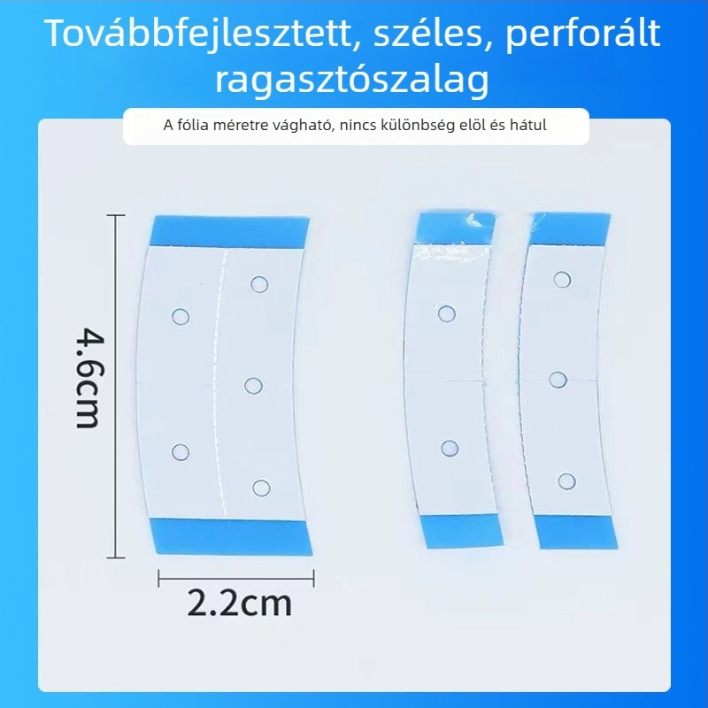 Kék perforált láthatatlan kétoldalas ragasztószalag, lélegző, vízálló és izzadásálló