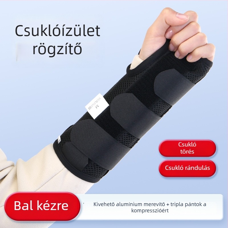 Sportos csuklótartó acéllemezes – ízületi támogatás és rögzítő szalagok