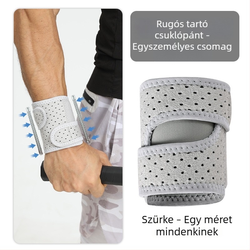 Neoprén csuklópánt rugós támasztékkal, lélegző pánt, kompressziós csuklóvédő felnőtteknek, badminton és teniszezéshez