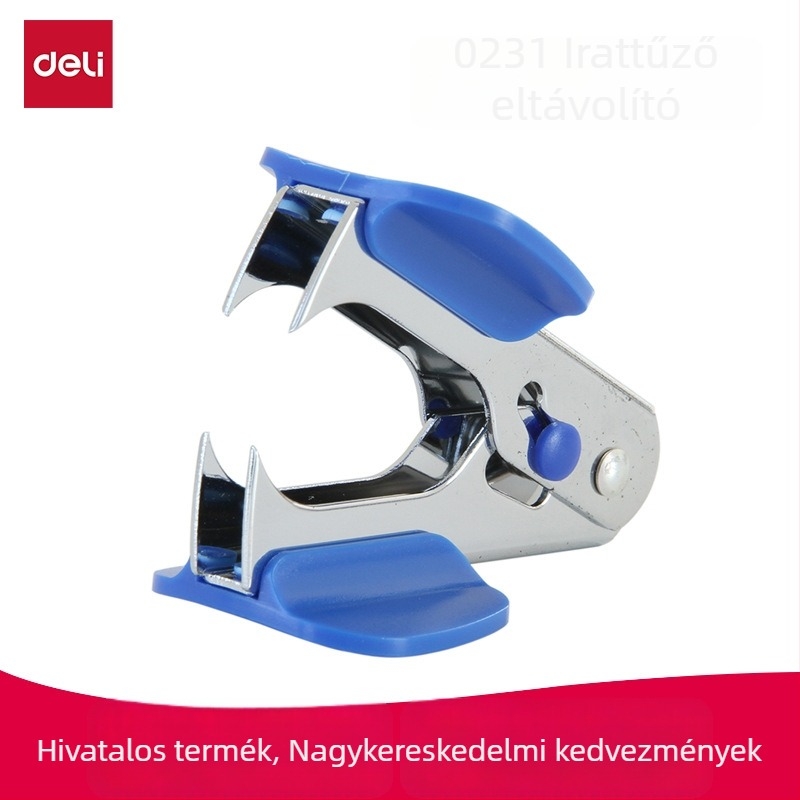 Deli univerzális nehéz tűzőgép irodai és iskolai használatra, tűzőkihúzóval, nagy méret