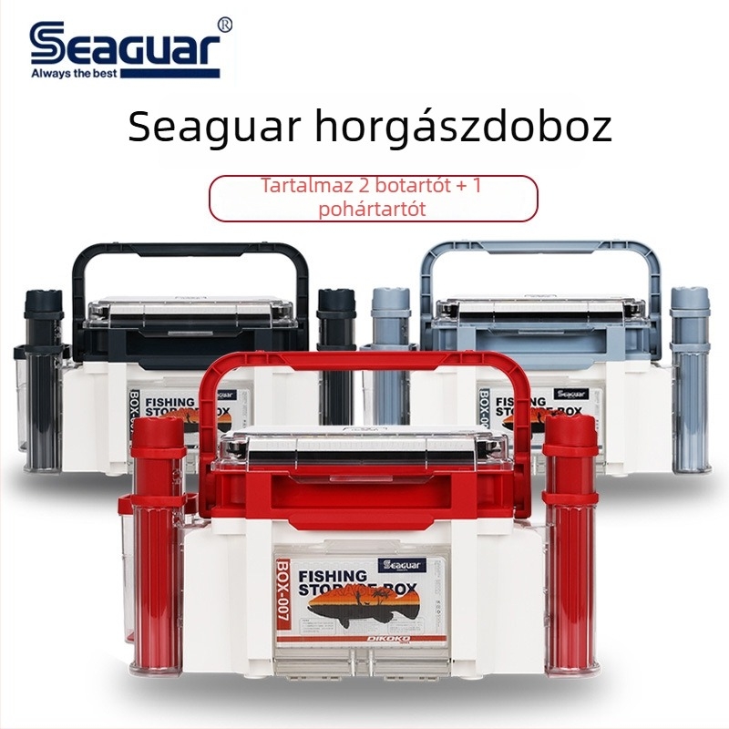 Seaguar Sig Luya horgász doboz 24 rekesz, többfunkciós csalira tároló, nagy kapacitású