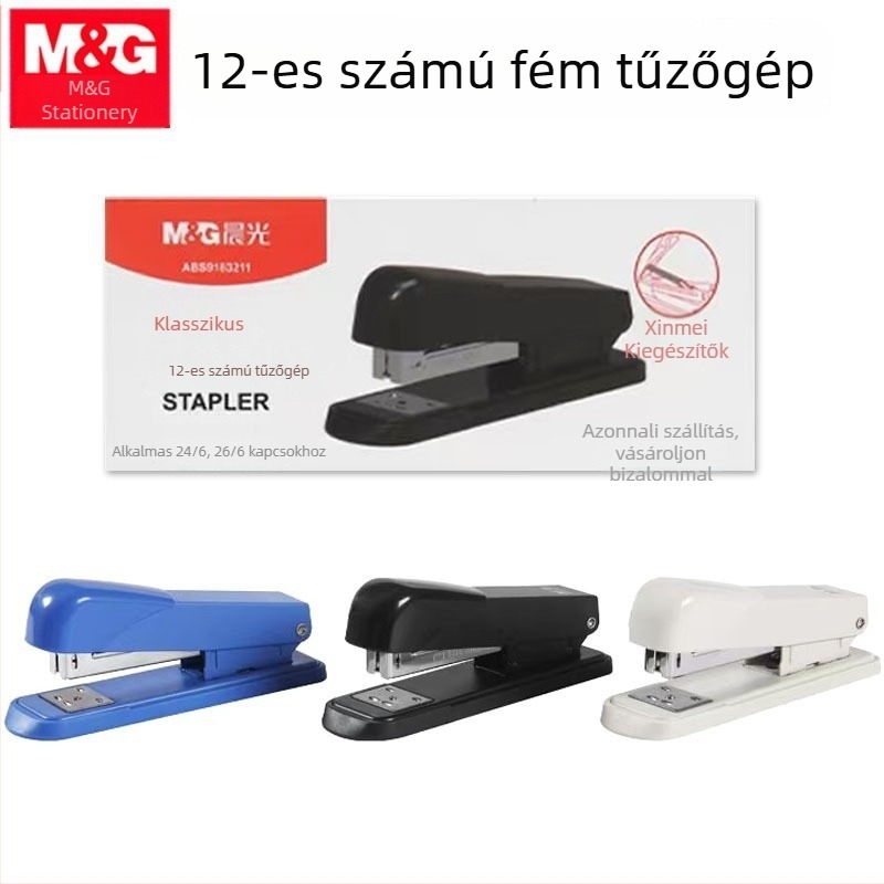 Mg Abs 91632 Fémes tűzőgép irodai használatra, No. 12, 30 oldalig köthet