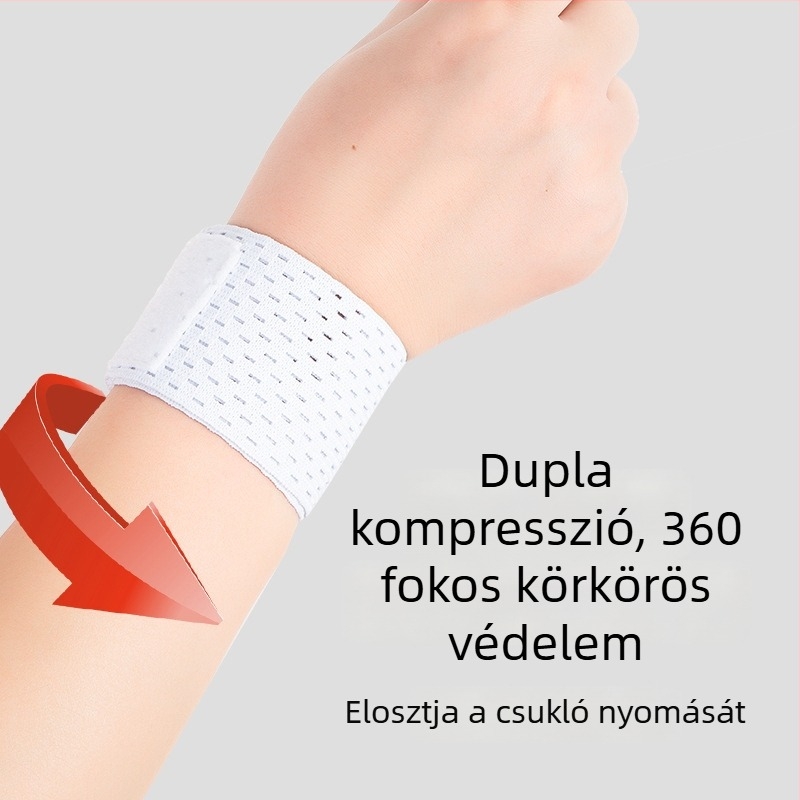 Uniszex lélegző, könnyű kompressziós csuklótámasz, ficam elleni védelem, fitneszhez