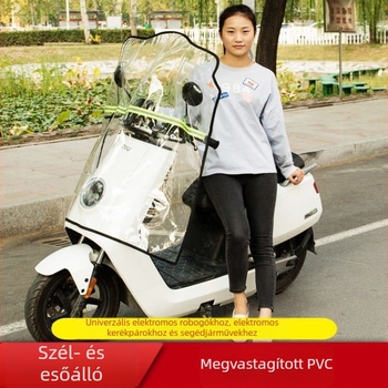 Átlátszó első szélvédő motorkerékpárokhoz és elektromos járművekhez – eső és szél elleni védelem