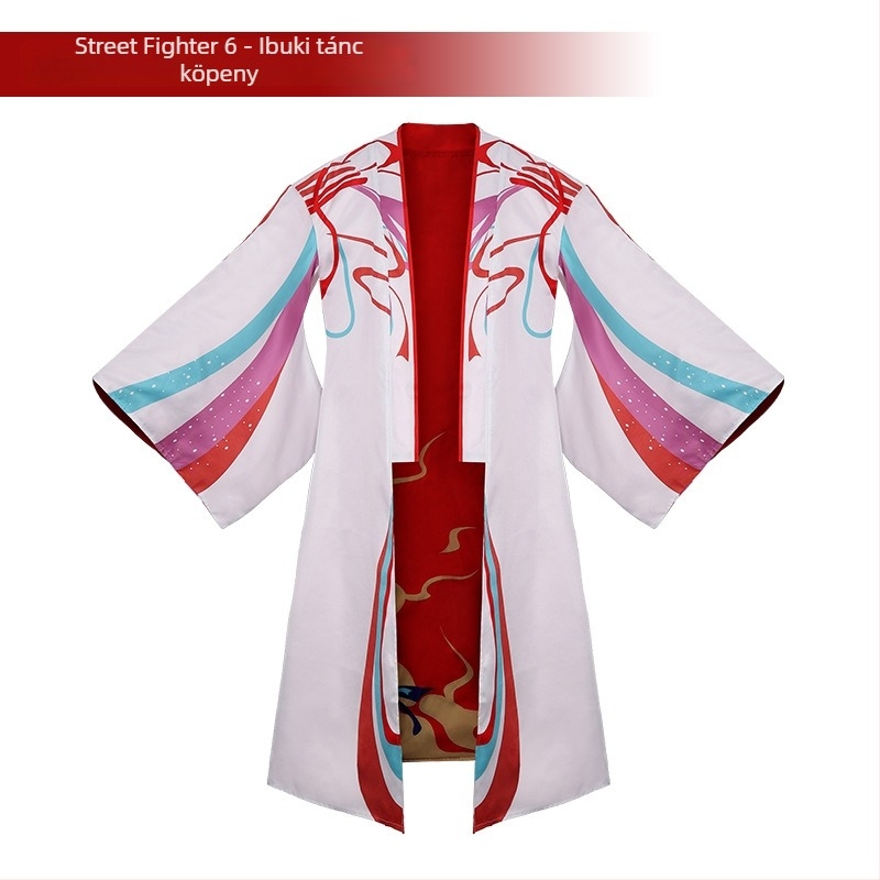 Street Fighter 6 Mai Shiranui cosplay jelmez köpeny, játék- és anime konvenciókhoz
