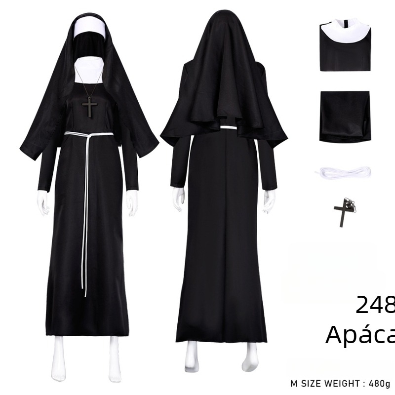 Sekszes Halloween apáca jelmez nőknek