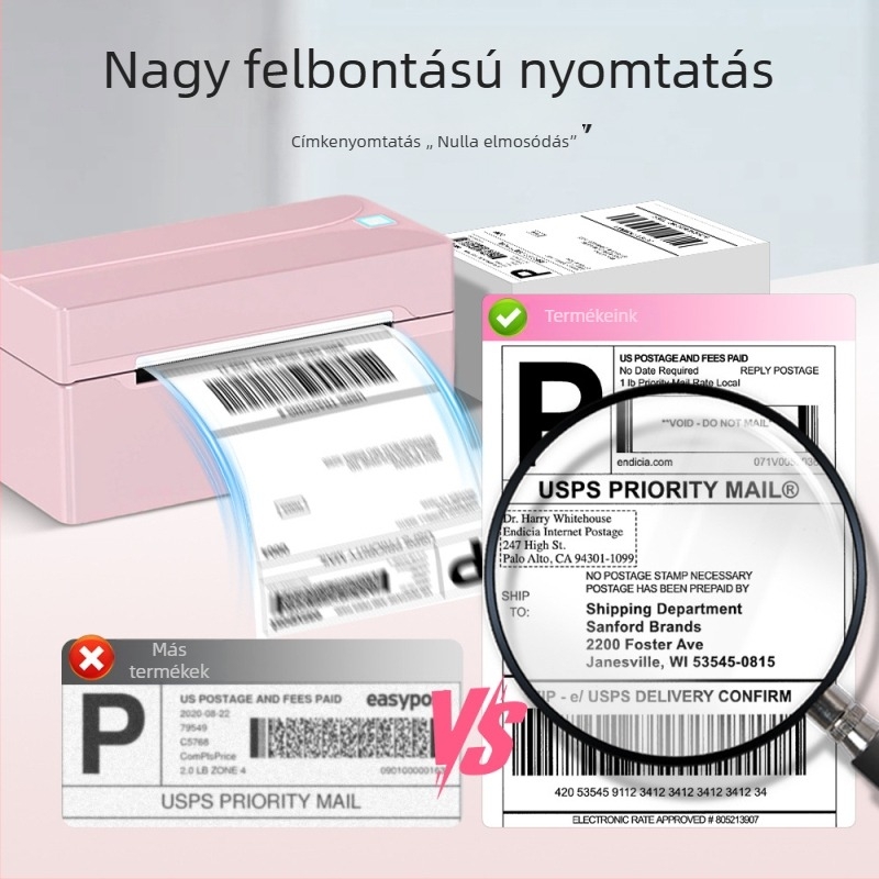 Nada gyors tintamentes hőnyomtató címkékhez – szállítási címkékhez
