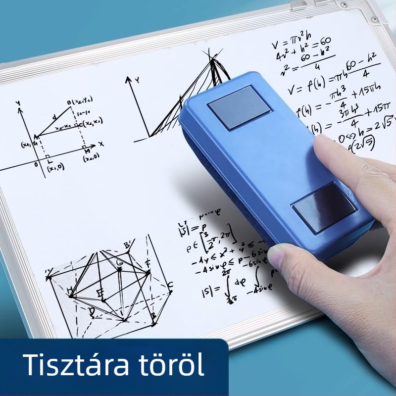 4 darab mágneses táblatisztító szivaccal, kettős használatú fehér tábla tisztító