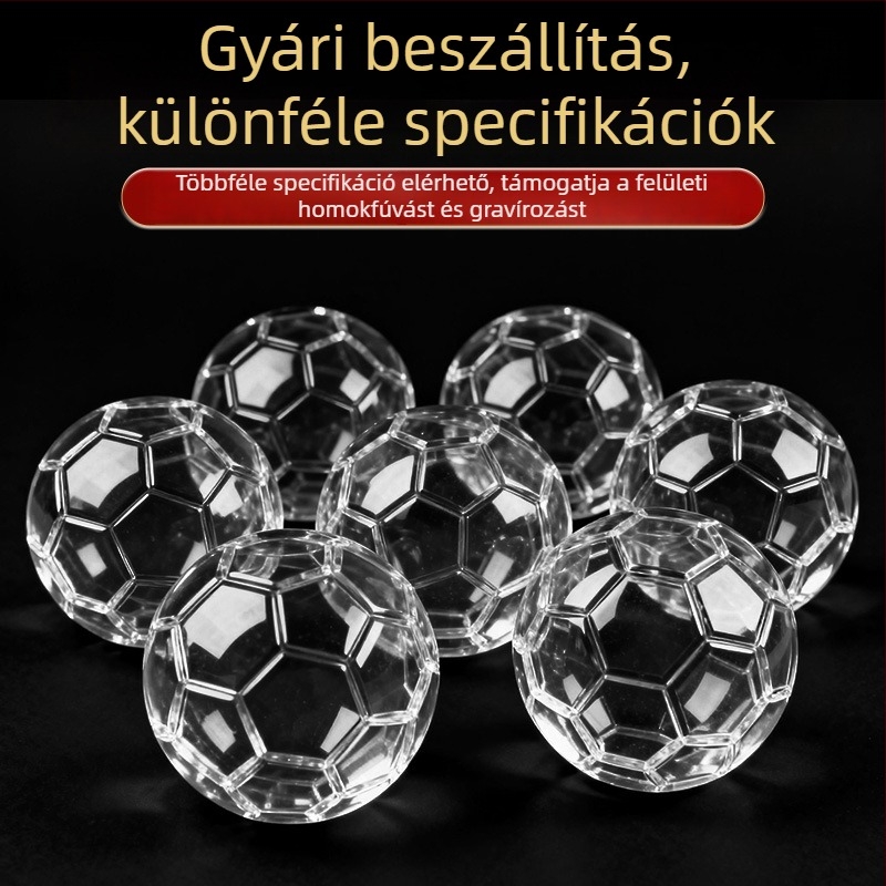 Kristályfutball dísz lámpával, modern minimalista dekoráció