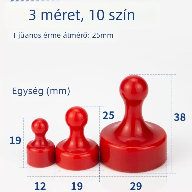 Színes, erős mágneses csapok táblához, kör alakú filcből készült mágnesgombok