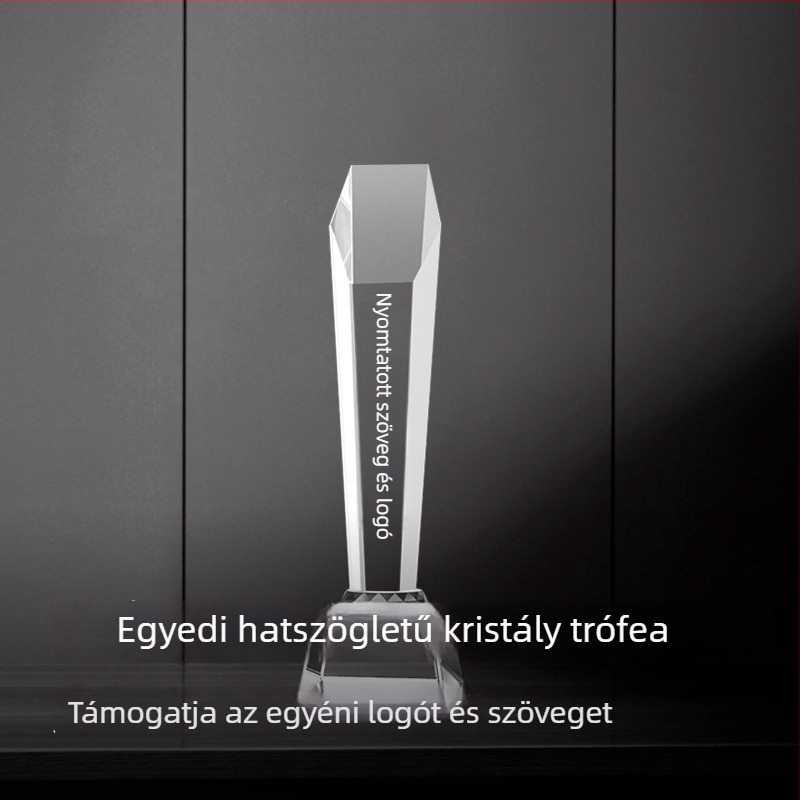 Kristálytrofej, kreatív testreszabás iskolai díjakhoz és vállalati éves találkozóhoz, emlékdíj kiemelkedő munkatársaknak és tanároknak