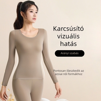 Camellia női termoszett – varrat nélküli felső környakú, hosszú ujjú és nadrág az őszi–téli szezonra