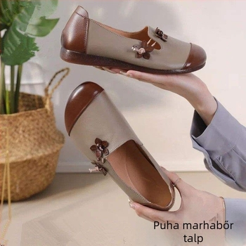 Női puha talpú lapos cipő, slip-on loaferek, kényelmes mindennapi viselet, munka közben, tavaszra és őszre, stílusos