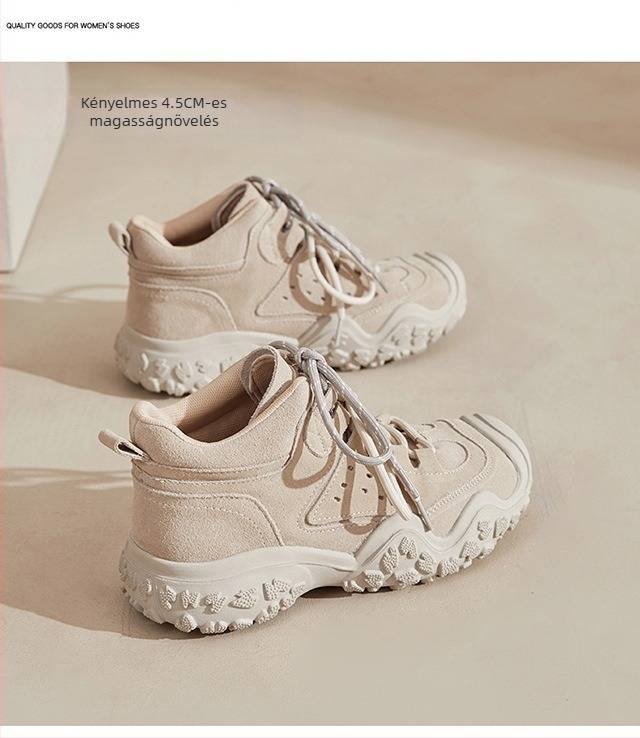 Női Martin csizmák vastag talppal, csúszásmentes, légáteresztő, sivatagi stílusú rövid csizmák, kényelmes és sokoldalú