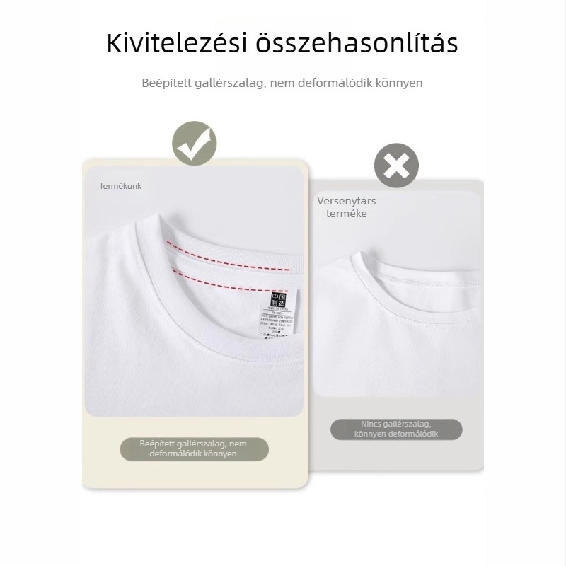 Pamut rövid ujjú póló lányoknak, nyár 2025, egyszínű, kerek nyak, bő szabás, mindennapi stílus