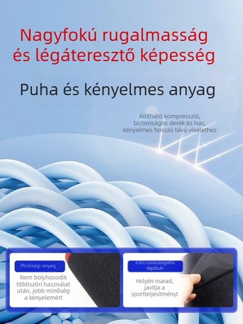 SANOSTA elasztikus, légáteresztő sport deréköv relief mintázattal, hasi támasz, puha és kényelmes