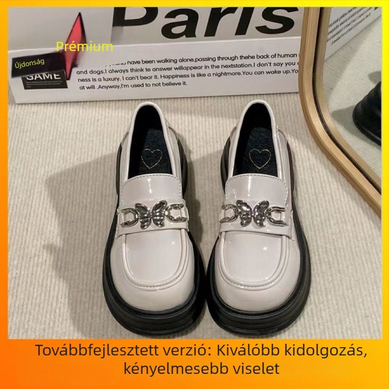 Női slip-on mokasiny puha talppal, japán stílusú, brit Mary Jane megjelenéssel, 2025-ös modell