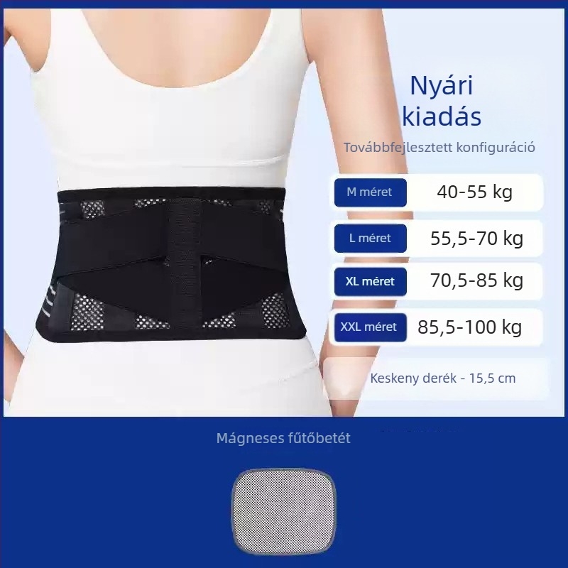 Uniszex sport deréktáji öv, légáteresztő edzéshez, lumbális támogatás porckorong-hernia és megterhelés esetén