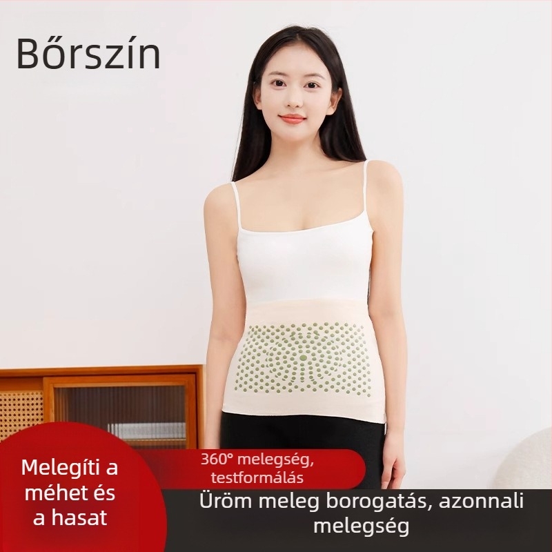 Női melegítő deréköv, rugalmas deréktámasz, hasmelegítés, velúr termikus öv, őszi–téli melegítő kompresszió
