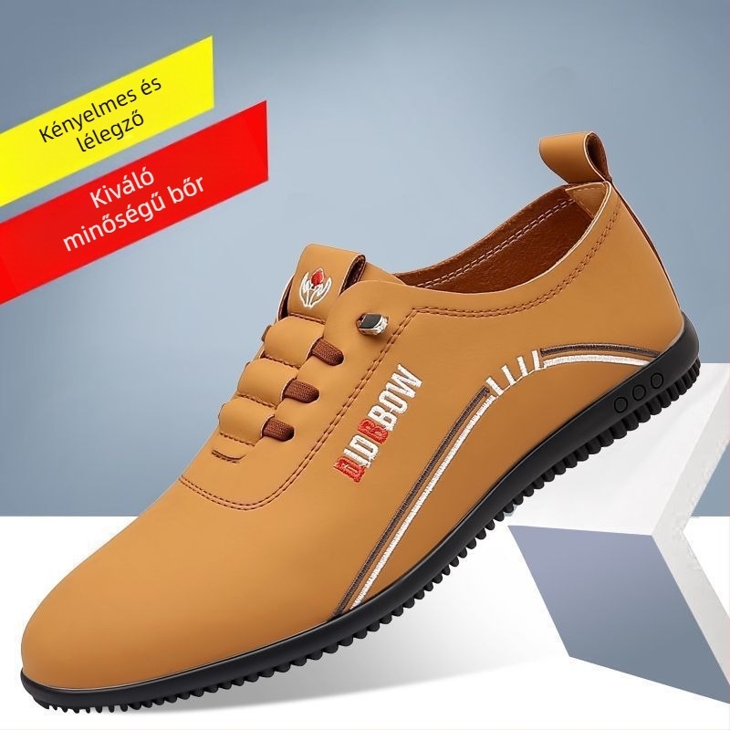 Férfi casual mokaszín mikroszálas felsőrésszel, műanyag talppal, slip-on, alacsony sarok az őszi szezonra.