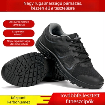Légáteresztő, könnyű edzőcipő minden évszakra, fekete, uniszex, kültéri sportcipő