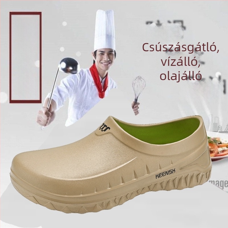 Férfi szakács cipő, vízálló, csúszásmentes, kopásálló, négy évszakos konyhai lábbeli étterem- és szállodai használatra