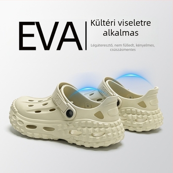 Férfi csúszásmentes, kopásálló szandálok vastag talppal, légáteresztő strandcipők kültéri használatra