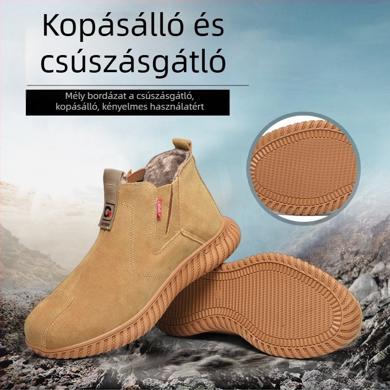 Téli munkavédelmi cipő fleece béléssel, hegesztéshez, ütés- és átszúrás elleni védelemmel