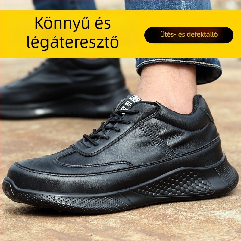 Férfi biztonsági cipők ütés- és átszúrás elleni védelemmel, vízálló, könnyű, csúszásmentes