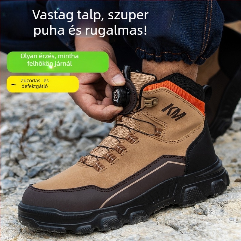 Egész éves ultra könnyű kopásálló biztonsági cipő, ütés- és perforációvédelme, Kevlar, acél orrvédő, uniszex
