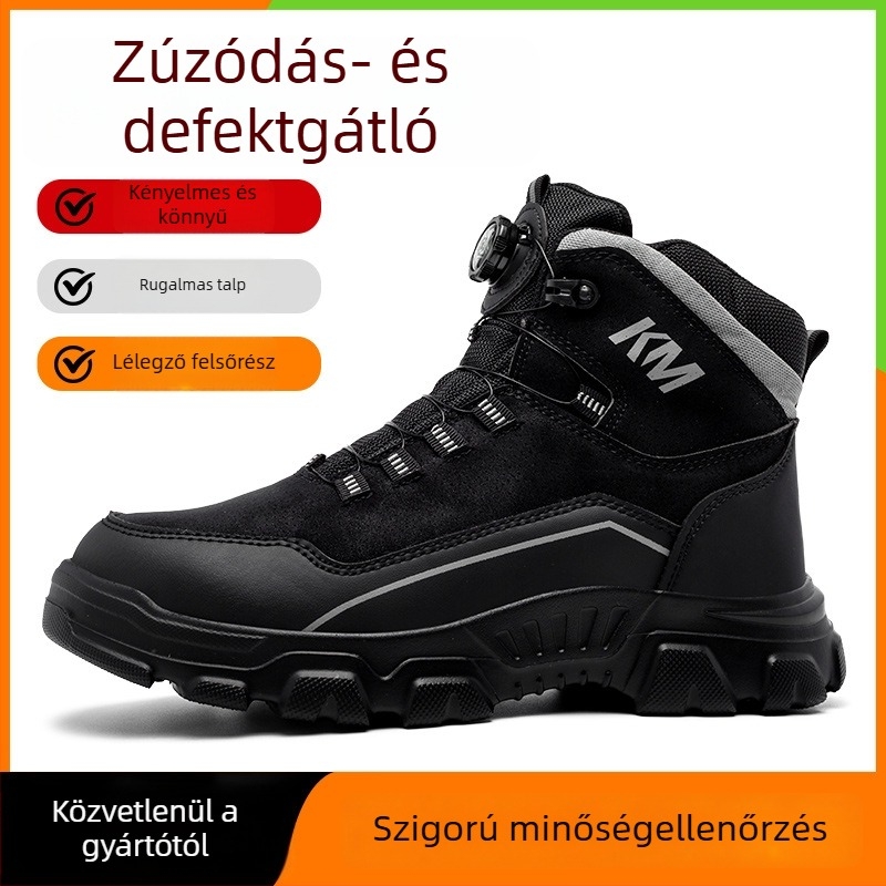 Egész éves ultra könnyű kopásálló biztonsági cipő, ütés- és perforációvédelme, Kevlar, acél orrvédő, uniszex