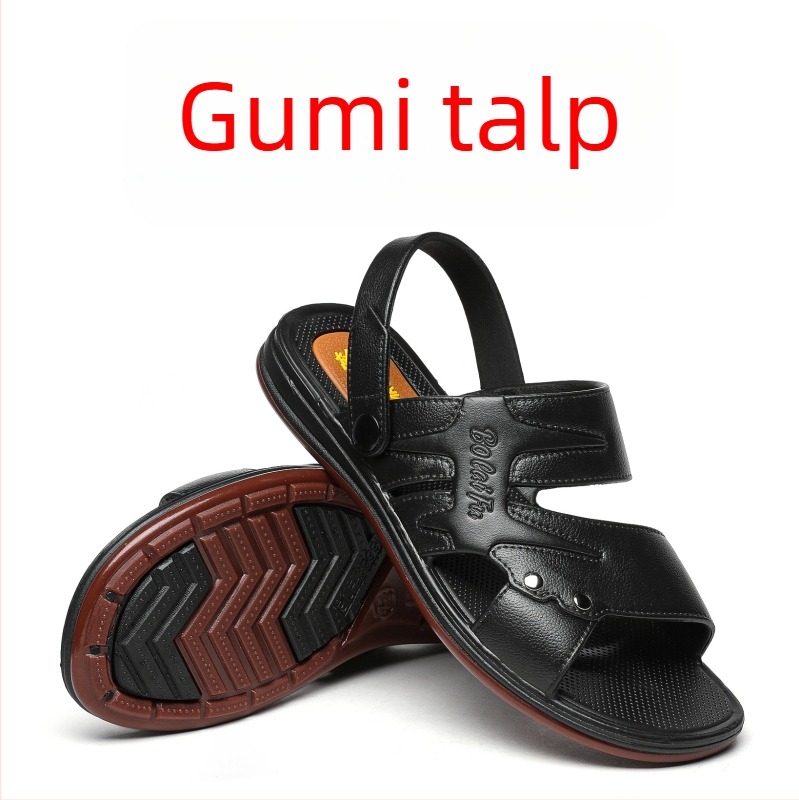 Férfi tendonos talppal szandál, nyár, puha talp, csúszásmentes, strand- és szabadtéri használatra