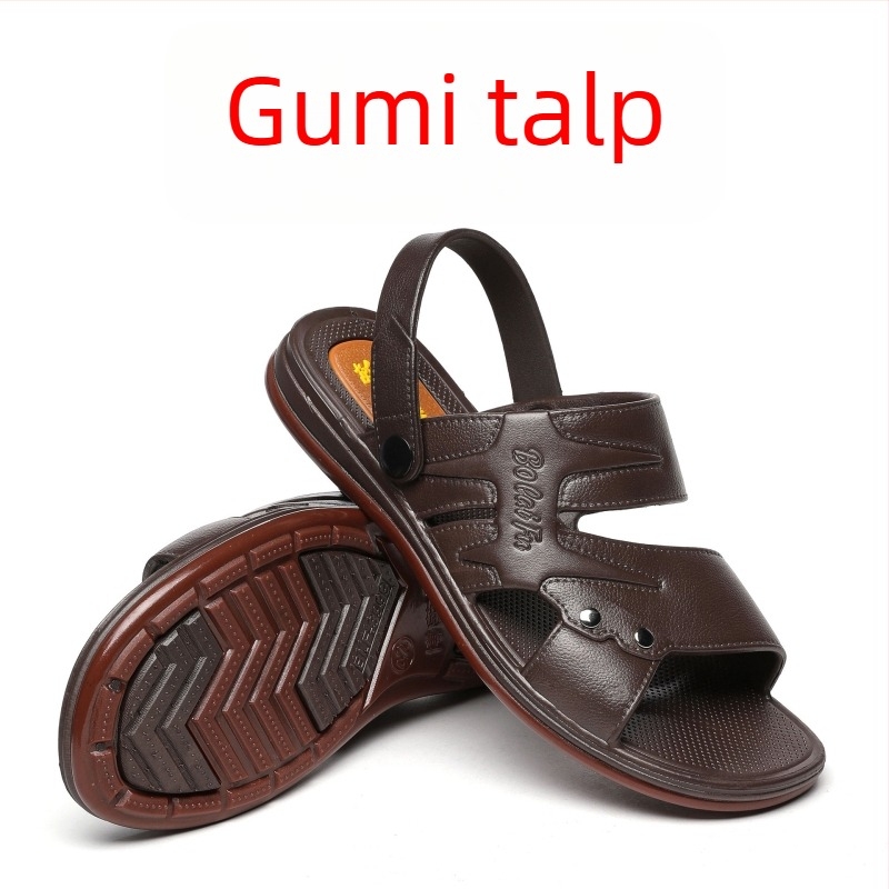 Férfi tendonos talppal szandál, nyár, puha talp, csúszásmentes, strand- és szabadtéri használatra