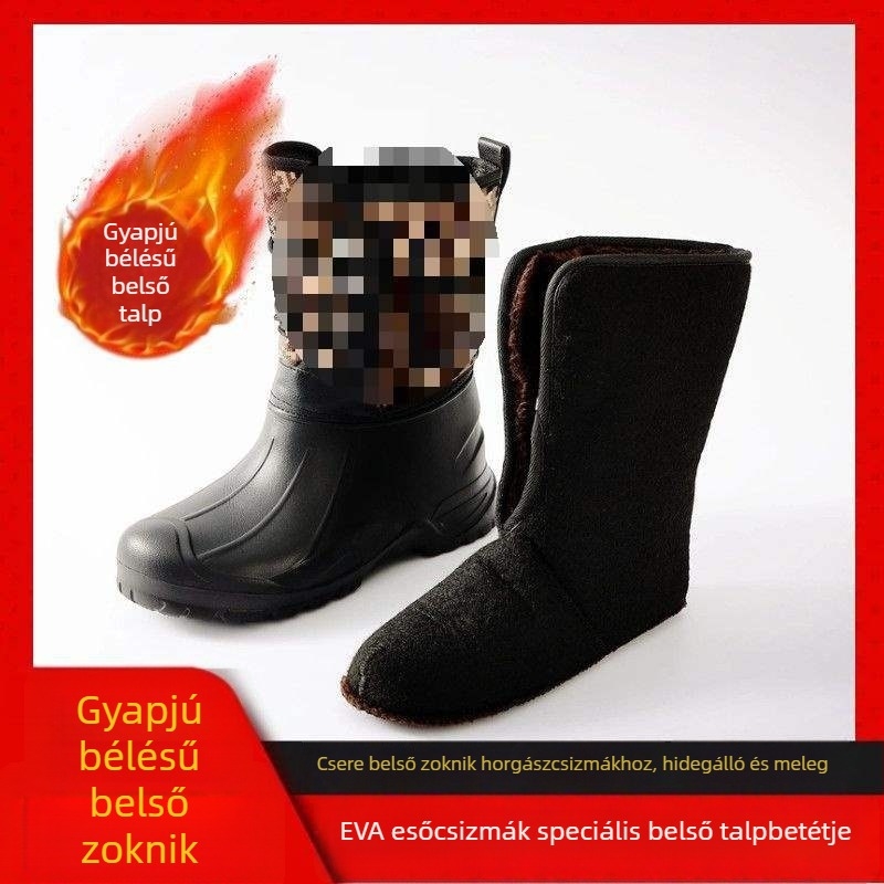 Téli EVA horgászcipő fleece béléssel, meleg belső bélés és cserélhető belső bélés