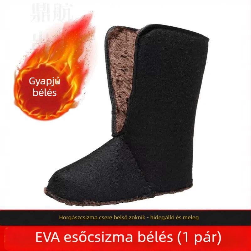 Téli EVA horgászcipő fleece béléssel, meleg belső bélés és cserélhető belső bélés